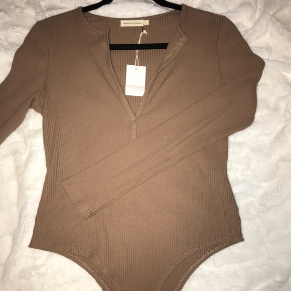 Carmel Ribbed Bodysuit - Picture 1 of 3
